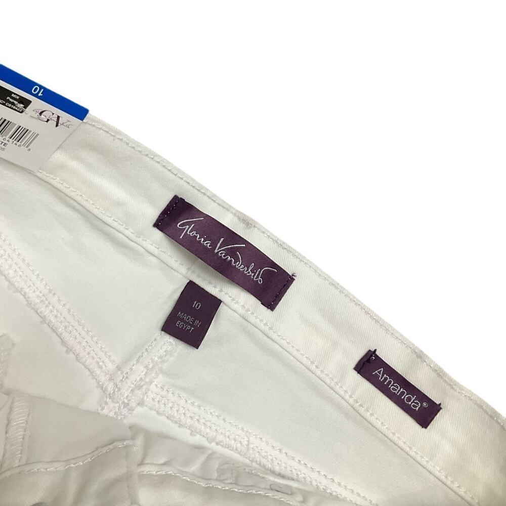 Gloria Vanderbilt Women's Capri Amanda White Jeans Size 10 NWT - Picture 4 of 8